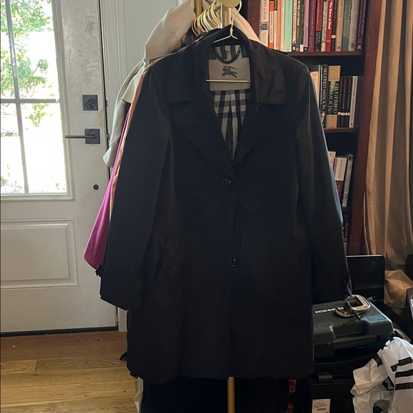 Burberry Black Trench Rain Coat - Picture 1 of 15